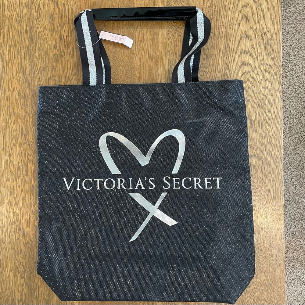 Victoria’s Secret Fashion Show Black Glitter Tote Bag